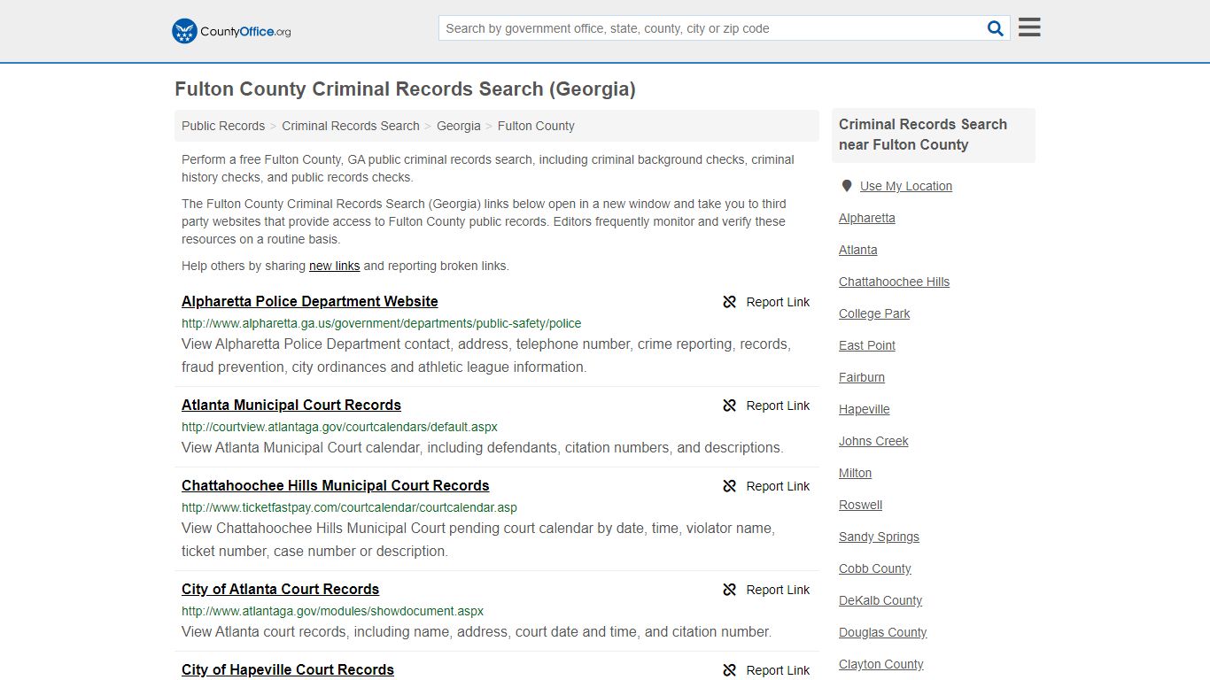 Criminal Records Search - Fulton County, GA (Arrests ...