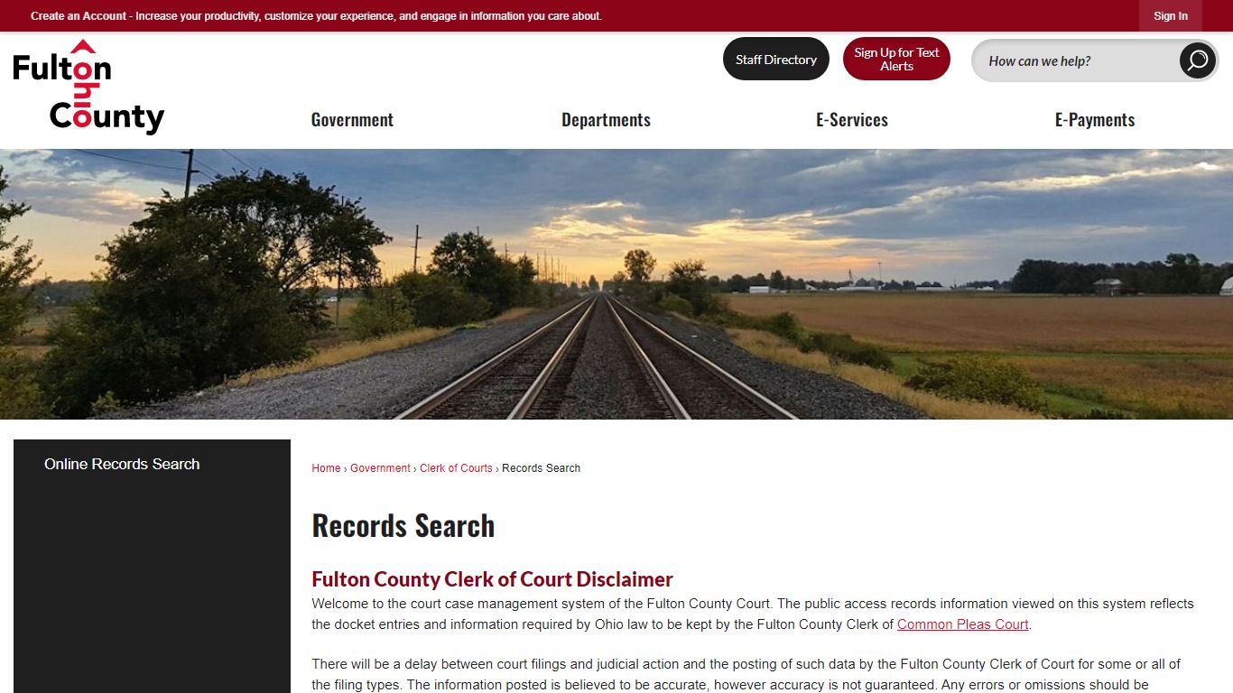 Records Search | Fulton County, OH - Official Website
